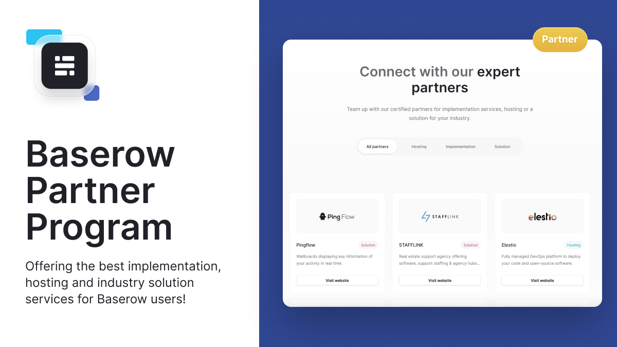 Baserow Partner program